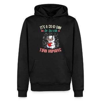 Good Day To Teach Tiny Humans Elementary Teacher - Men’s Premium Organic Hoodie - black - Front - Nico (187cm)