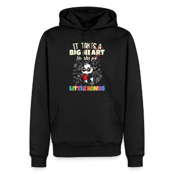 It Takes A Big Heart To Shape Little Minds Teacher - Men’s Premium Organic Hoodie - black - Front - Nico (187cm)