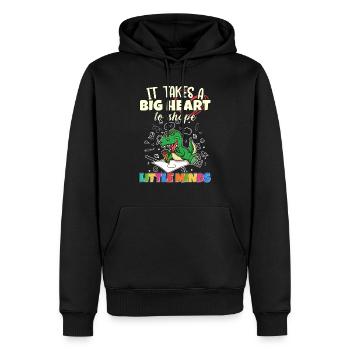 It Takes A Big Heart To Shape Little Minds Teacher - Männer Premium Bio Hoodie - Schwarz - Vorne - Nico (187cm)