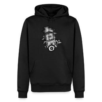 RIP le Patriarcat - Sweat à capuche Premium bio Homme - noir - Devant - Nico (187cm)