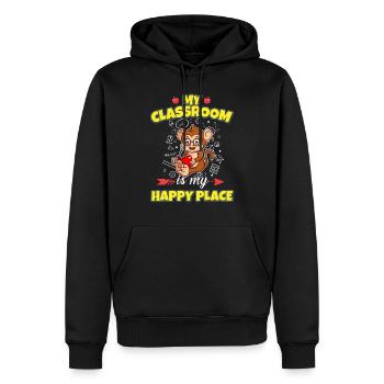 My Classroom Is My Happy Place Elementary Teacher - Männer Premium Bio Hoodie - Schwarz - Vorne - Nico (187cm)