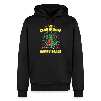 My Classroom Is My Happy Place Elementary Teacher - Männer Premium Bio Hoodie - Schwarz - Vorne - Nico (187cm)
