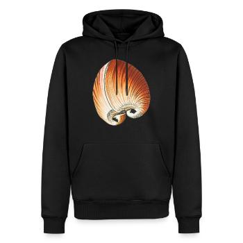 Sandige Muscheln - Männer Premium Bio Hoodie - Schwarz - Vorne - Nico (187cm)