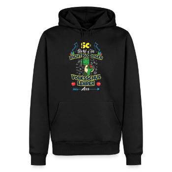 Volksschullehrer Volksschule Lehrkraft Lehrer - Männer Premium Bio Hoodie - Schwarz - Vorne - Nico (187cm)