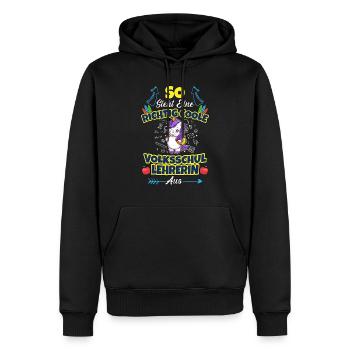 Volksschullehrerin Volksschule Lehrkraft Lehrerin - Männer Premium Bio Hoodie - Schwarz - Vorne - Nico (187cm)