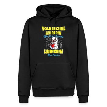 Volksschullehrerin Volksschule Lehrkraft Lehrerin - Männer Premium Bio Hoodie - Schwarz - Vorne - Nico (187cm)