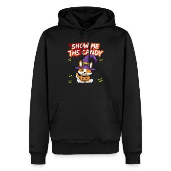 Montrez-moi le truc ou la friandise du costume d’Halloween - Sweat à capuche Premium bio Homme - noir - Devant - Nico (187cm)