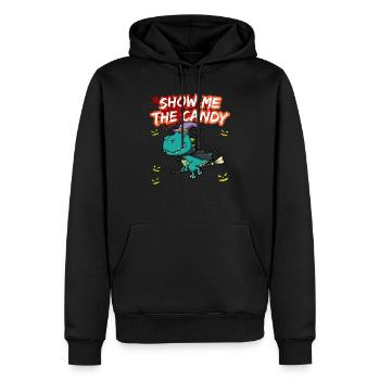 Montrez-moi le truc ou la friandise du costume d’Halloween - Sweat à capuche Premium bio Homme - noir - Devant - Nico (187cm)