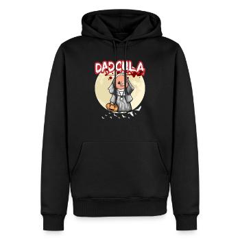 Dadcula Dracula Vampire Dad Funny Halloween Party - Men’s Premium Organic Hoodie - black - Front - Nico (187cm)
