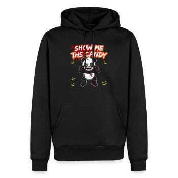 Montrez-moi le truc ou la friandise du costume d’Halloween - Sweat à capuche Premium bio Homme - noir - Devant - Nico (187cm)