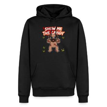 Montrez-moi le truc ou la friandise du costume d’Halloween - Sweat à capuche Premium bio Homme - noir - Devant - Nico (187cm)