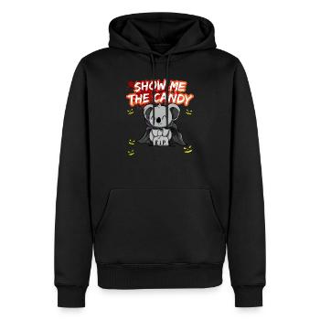 Montrez-moi le truc ou la friandise du costume d’Halloween - Sweat à capuche Premium bio Homme - noir - Devant - Nico (187cm)