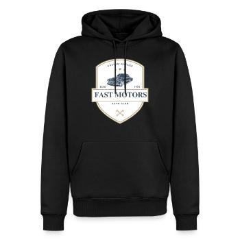 Fast Motors - Männer Premium Bio Hoodie - Schwarz - Vorne - Nico (187cm)