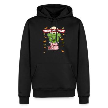 Trick Or Treat Scary Creepy Halloween Monster - Männer Premium Bio Hoodie - Schwarz - Vorne - Nico (187cm)