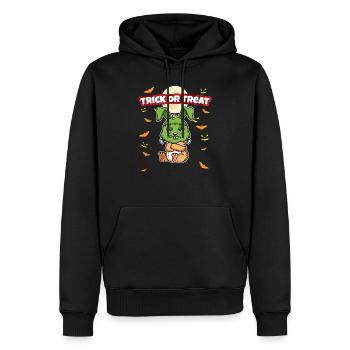 Trick Or Treat Scary Creepy Halloween Monster - Men’s Premium Organic Hoodie - black - Front - Nico (187cm)