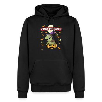 Trick Or Treat Scary Creepy Halloween Monster - Männer Premium Bio Hoodie - Schwarz - Vorne - Nico (187cm)