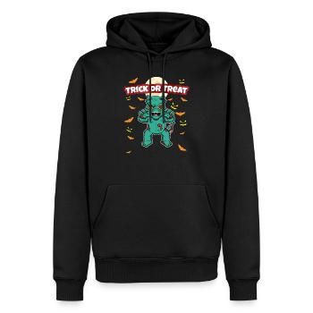 Trick Or Treat Scary Creepy Halloween Monster - Männer Premium Bio Hoodie - Schwarz - Vorne - Nico (187cm)