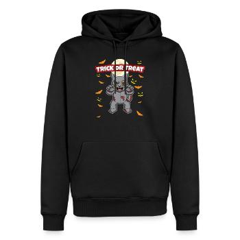 Trick Or Treat Scary Creepy Halloween Monster - Männer Premium Bio Hoodie - Schwarz - Vorne - Nico (187cm)