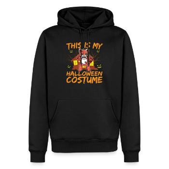 Animal effrayant et effrayant C’est mon costume d’Halloween - Sweat à capuche Premium bio Homme - noir - Devant - Nico (187cm)