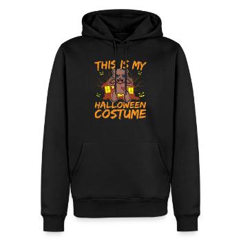 Animal effrayant et effrayant C’est mon costume d’Halloween - Sweat à capuche Premium bio Homme - noir - Devant - Nico (187cm)