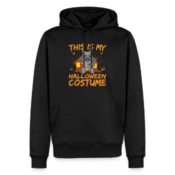 Animal effrayant et effrayant C’est mon costume d’Halloween - Sweat à capuche Premium bio Homme - noir - Devant - Nico (187cm)