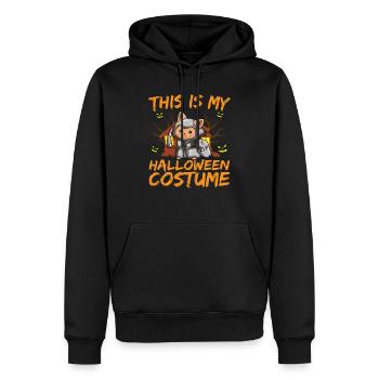 Animal effrayant et effrayant C’est mon costume d’Halloween - Sweat à capuche Premium bio Homme - noir - Devant - Nico (187cm)