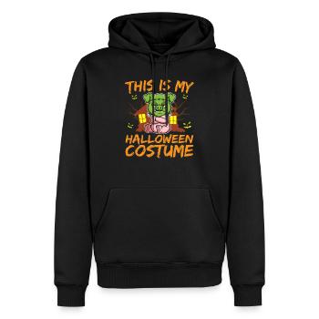 Animal effrayant et effrayant C’est mon costume d’Halloween - Sweat à capuche Premium bio Homme - noir - Devant - Nico (187cm)
