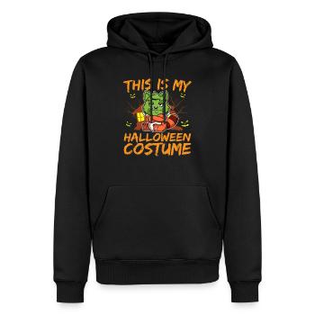 Animal effrayant et effrayant C’est mon costume d’Halloween - Sweat à capuche Premium bio Homme - noir - Devant - Nico (187cm)