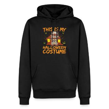 Animal effrayant et effrayant C’est mon costume d’Halloween - Sweat à capuche Premium bio Homme - noir - Devant - Nico (187cm)