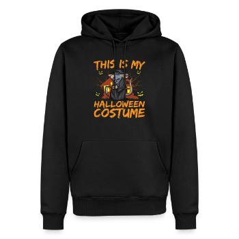 Animal effrayant et effrayant C’est mon costume d’Halloween - Sweat à capuche Premium bio Homme - noir - Devant - Nico (187cm)