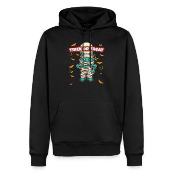 Trick Or Treat Scary Creepy Halloween Monster - Men’s Premium Organic Hoodie - black - Front - Nico (187cm)