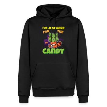 I'm Just Here For The Candy Scary Halloween Beast - Männer Premium Bio Hoodie - Schwarz - Vorne - Nico (187cm)
