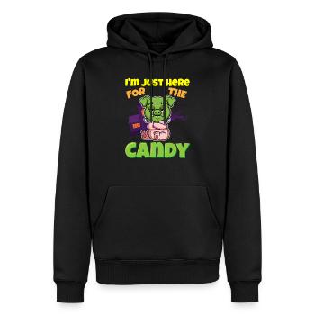 I'm Just Here For The Candy Scary Halloween Beast - Männer Premium Bio Hoodie - Schwarz - Vorne - Nico (187cm)