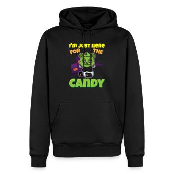 I'm Just Here For The Candy Scary Halloween Beast - Männer Premium Bio Hoodie - Schwarz - Vorne - Nico (187cm)