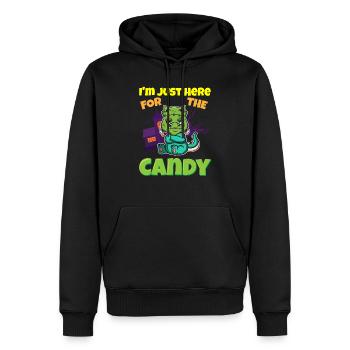 I'm Just Here For The Candy Scary Halloween Beast - Männer Premium Bio Hoodie - Schwarz - Vorne - Nico (187cm)