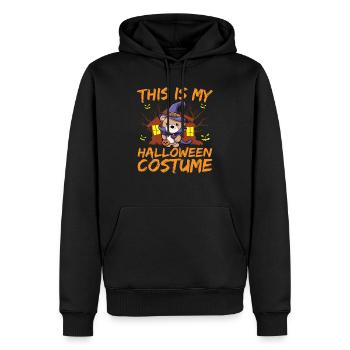 Animal effrayant et effrayant C’est mon costume d’Halloween - Sweat à capuche Premium bio Homme - noir - Devant - Nico (187cm)