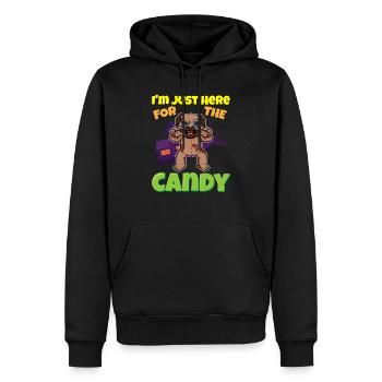 I'm Just Here For The Candy Scary Halloween Beast - Männer Premium Bio Hoodie - Schwarz - Vorne - Nico (187cm)