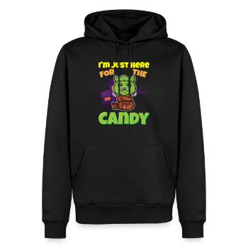 I'm Just Here For The Candy Scary Halloween Beast - Männer Premium Bio Hoodie - Schwarz - Vorne - Nico (187cm)