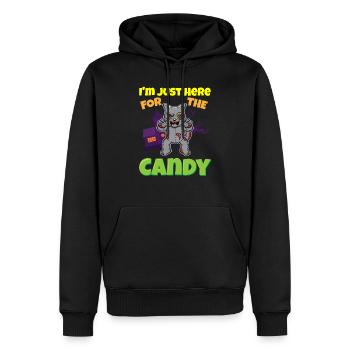 I'm Just Here For The Candy Scary Halloween Beast - Männer Premium Bio Hoodie - Schwarz - Vorne - Nico (187cm)