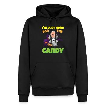 I'm Just Here For The Candy Scary Halloween Beast - Männer Premium Bio Hoodie - Schwarz - Vorne - Nico (187cm)
