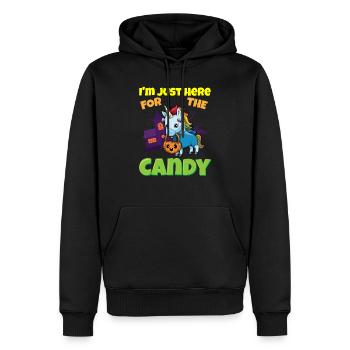 I'm Just Here For The Candy Scary Halloween Beast - Männer Premium Bio Hoodie - Schwarz - Vorne - Nico (187cm)
