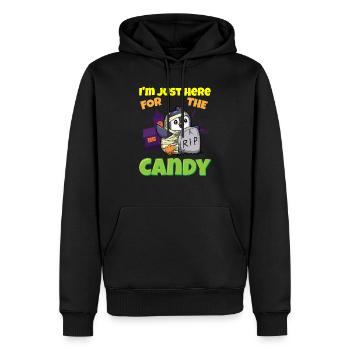 I'm Just Here For The Candy Scary Halloween Beast - Männer Premium Bio Hoodie - Schwarz - Vorne - Nico (187cm)