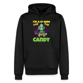 I'm Just Here For The Candy Scary Halloween Beast - Männer Premium Bio Hoodie - Schwarz - Vorne - Nico (187cm)