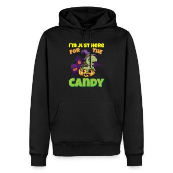 I'm Just Here For The Candy Scary Halloween Beast - Männer Premium Bio Hoodie - Schwarz - Vorne - Nico (187cm)
