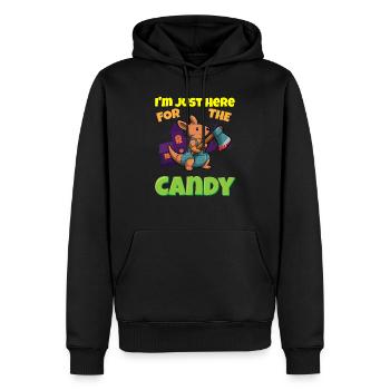 I'm Just Here For The Candy Scary Halloween Beast - Männer Premium Bio Hoodie - Schwarz - Vorne - Nico (187cm)