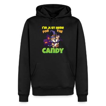 I'm Just Here For The Candy Scary Halloween Beast - Männer Premium Bio Hoodie - Schwarz - Vorne - Nico (187cm)