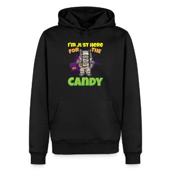 I'm Just Here For The Candy Scary Halloween Beast - Männer Premium Bio Hoodie - Schwarz - Vorne - Nico (187cm)