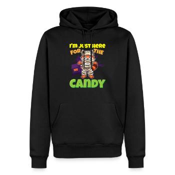 I'm Just Here For The Candy Scary Halloween Beast - Männer Premium Bio Hoodie - Schwarz - Vorne - Nico (187cm)