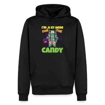 I'm Just Here For The Candy Scary Halloween Beast - Männer Premium Bio Hoodie - Schwarz - Vorne - Nico (187cm)