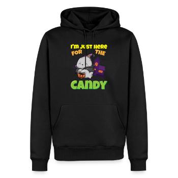 I'm Just Here For The Candy Scary Halloween Beast - Männer Premium Bio Hoodie - Schwarz - Vorne - Nico (187cm)